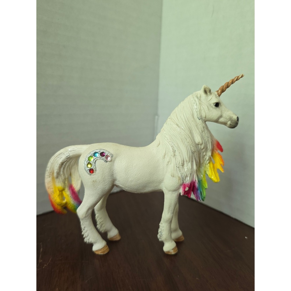 Schleich Rainbow Unicorn Mare 70524 White Glitter Figurine Rhinestones